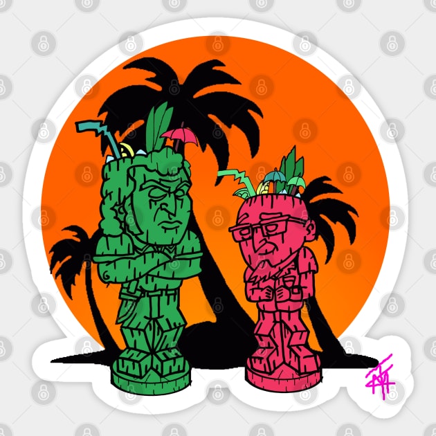 Brock and doc tikis Sticker by Undeadredneck